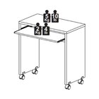 Escrivaninha Com Suporte Para Teclado 6066 75cm Jb Bechara Pr