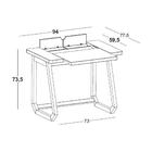 Escrivaninha Com Tampo Deslizante Hush - Natural/ Laca Azul