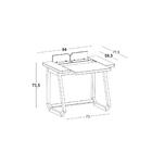 Escrivaninha Com Tampo Deslizante Hush - Natural/ Laca Preto