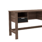 Escrivaninha Com Tomada E  2 Gavetas Rústico/preto Movelbento