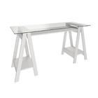 Escrivaninha Com Vidro Temperado Kentucky Branco