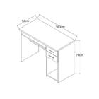 Escrivaninha Computador 2 Gavetas 103cm Pratic Branco