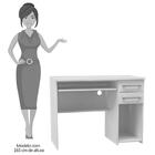 Escrivaninha Computador 2 Gavetas 103cm Pratic Branco