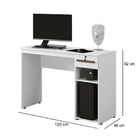 Escrivaninha Computador Notebook Office 1 Gaveta Com Chave Li