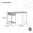 Escrivaninha Criare Com Gaveta Escritório Preto/nature