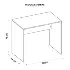 Escrivaninha Cubic Chumbo 90 Cm