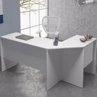 Escrivaninha De Canto 164,8x104,8cm Mdp Brv Móveis Branco