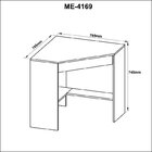 Escrivaninha De Canto Com 1 Gaveta, Armário Baixo E Armário A