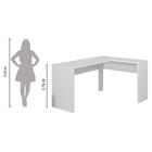 Escrivaninha De Canto Com Gaveteiro Presence Branco