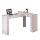 Escrivaninha De Canto Com Penteadeira E Espelho Branco Fosco