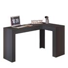 Escrivaninha De Canto Com Penteadeira E Espelho Preto Fosco J