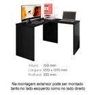 Escrivaninha De Canto Gávea Preta