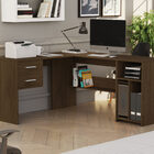 Escrivaninha De Canto Luna Cedro - Giga Móveis