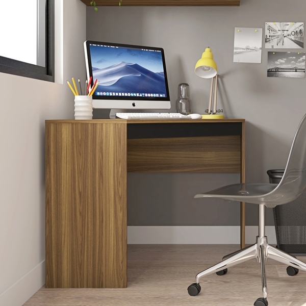 Escrivaninha De Canto Office Amsterdam Mel Preto