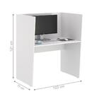 Escrivaninha De Escritório 1 Lugar Londres Branco