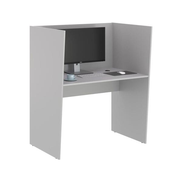 Escrivaninha De Escritório 1 Lugar Londres Cinza