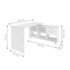 Escrivaninha De Escritório Em L Retrô Arkansas Branco