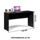 Escrivaninha De Escritório Preto Hades Shop Jm