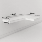 Escrivaninha De Parede Suspensa Em L Branco