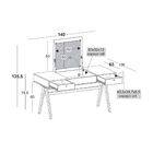 Escrivaninha Delacroix - Máxima Nogal/branco/azul Noite