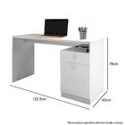 Escrivaninha Delta 1 Porta 1 Gaveta Branca