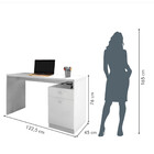 Escrivaninha Delta 1 Porta 1 Gaveta Branca