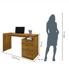 Escrivaninha Delta 1 Porta 1 Gaveta Rovere Rústico