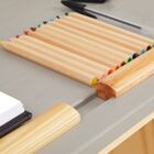 Escrivaninha Desenho 4 Gav Mesa Emma Natural Cinza