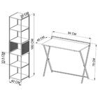 Escrivaninha Dobravel Estante 180 Cm Industrial 22x23 Pp