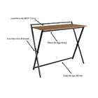 Escrivaninha Dobrável Paricel Preta E Mel