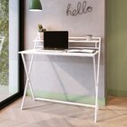 Escrivaninha Dobrável Sw014 1 Prateleira 93cm Branco Branco