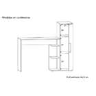 Escrivaninha Dubai 1 Pt  Preta E Madeira