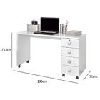 Escrivaninha Dubai - Branco - Lukaliam Móveis