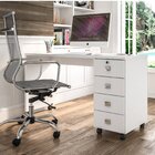 Escrivaninha Dubai Lukaliam Móveis Branca Brilho