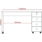 Escrivaninha Dubai Lukaliam Móveis Branca Brilho