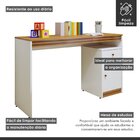 Escrivaninha Dylan 1 Porta 120cm Branco E Naturalle Branco/na