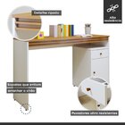 Escrivaninha Dylan 1 Porta 120cm Branco E Naturalle Branco/na