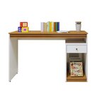 Escrivaninha Dylan 1 Porta 120cm Branco E Naturalle Branco/na