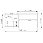 Escrivaninha E Estante Com 6 Prateleiras Para Escritório-ho-2