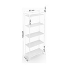 Escrivaninha E Estante Estilo Industrial Brisa Novabras Branc