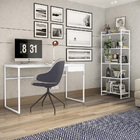 Escrivaninha E Estante Estilo Industrial Elisa Novabras Branc