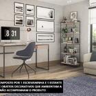 Escrivaninha E Estante Estilo Industrial Elisa Novabras Carva