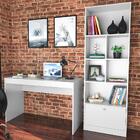 Escrivaninha E Estante Livreiro Para Escritorio B30 Novam