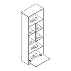 Escrivaninha E Estante Livreiro Para Escritorio B30 Novam