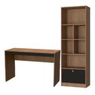 Escrivaninha E Estante Livreiro Para Escritorio B30 Novam