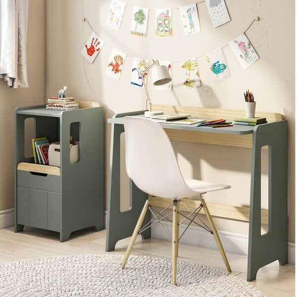 Escrivaninha E Estante Nicho Com Portal Petit Casatema Madeir