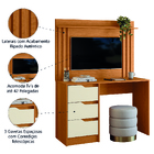 Escrivaninha E Penteadeira Com Painel Para Tv Até 42 Polegada