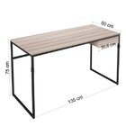 Escrivaninha Elisa Novabras 1 Gaveta 134cm Industrial Carvalh