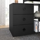 Escrivaninha Em L 156x90cm 3 Gavetas 2 Prateleiras Biro Yesca