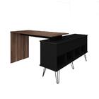 Escrivaninha Em L 1 Porta Califórnia Ipê Preto